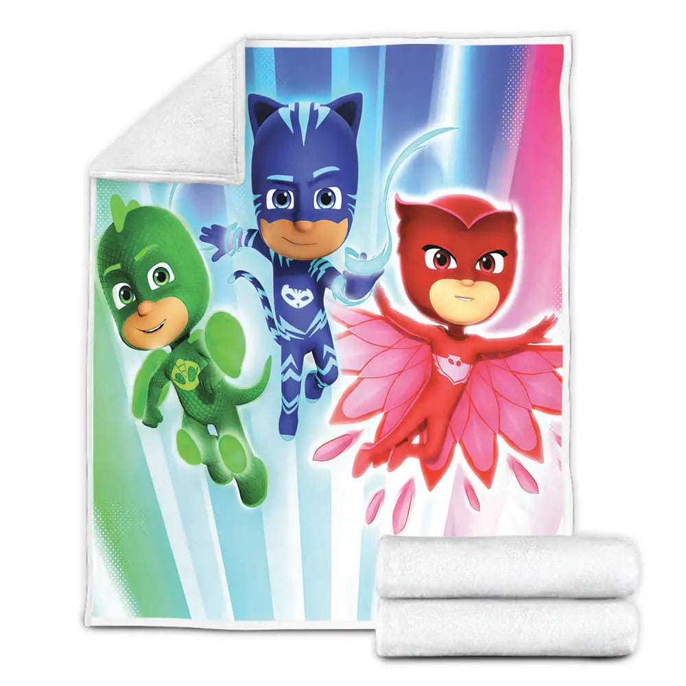 Pj Masks Heroes With Their Superpowers Fleece Blanket Gift For Birthday Halloween Christmas Thanksgiving