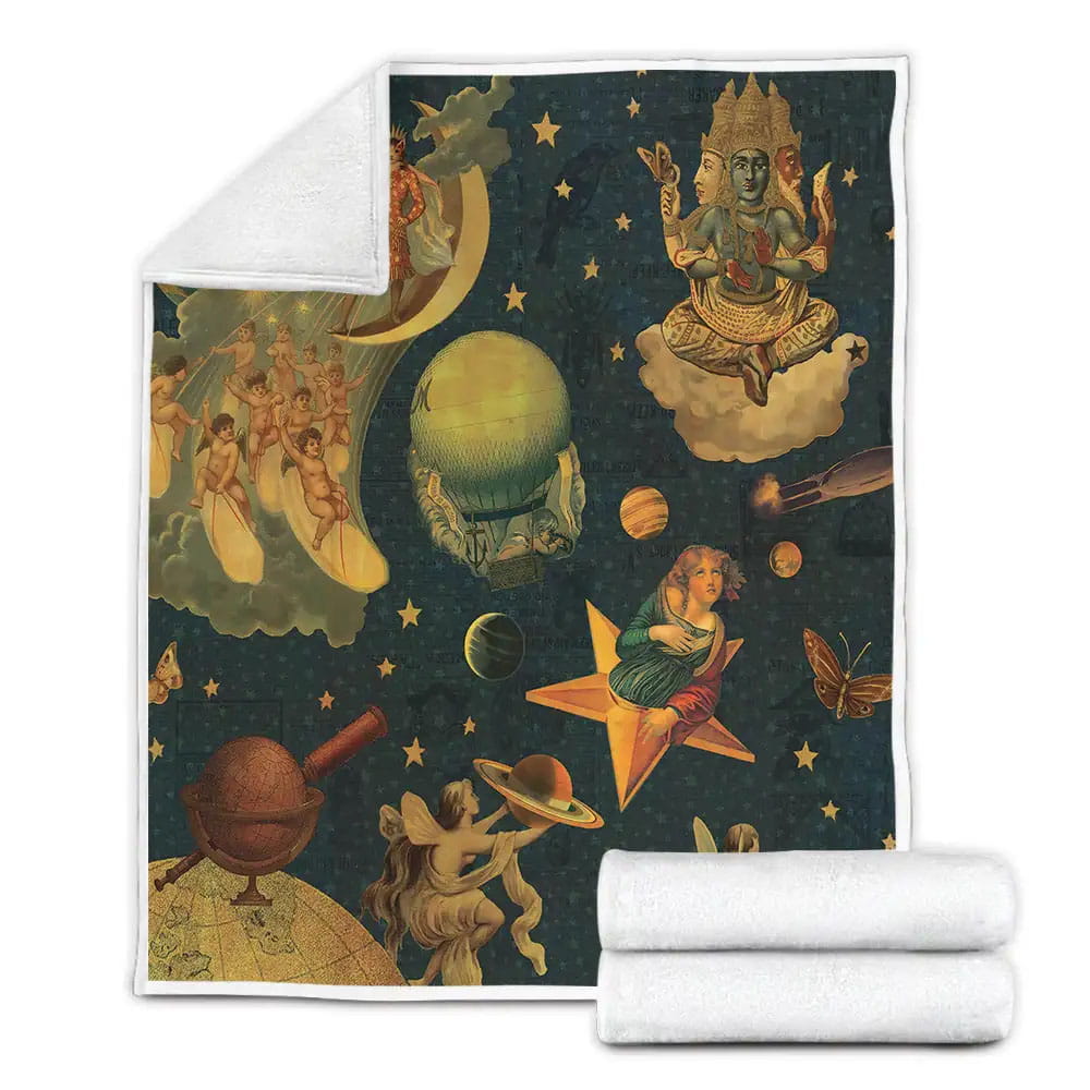 Mellon Collie Artwork 3 The Smashing Pumpkins Fleece Blanket Gift For Christmas Thanksgiving Halloween