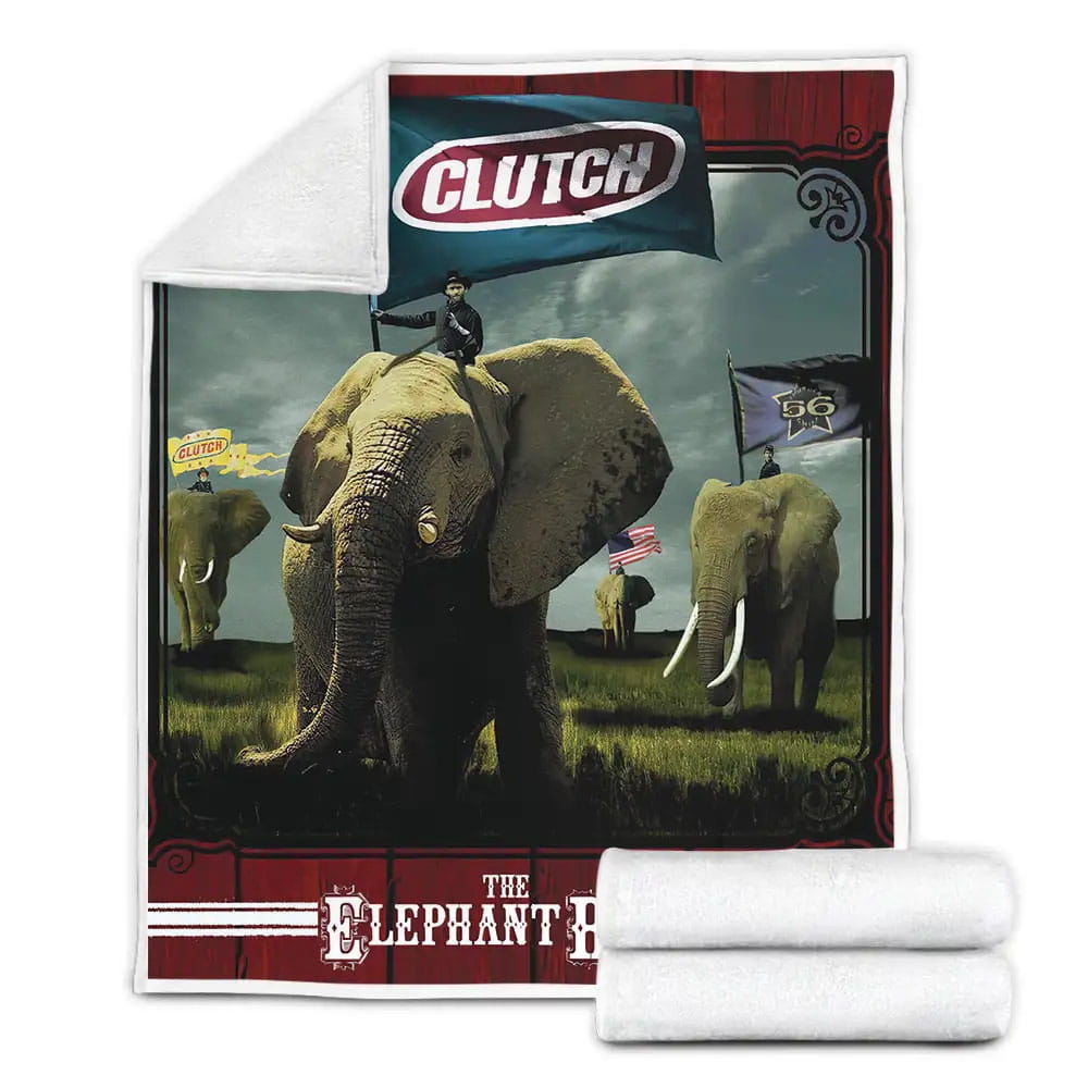 Clutch Album Cover The Elephant Riders Fleece Blanket Gift For Birthday Halloween Christmas Thanksgiving
