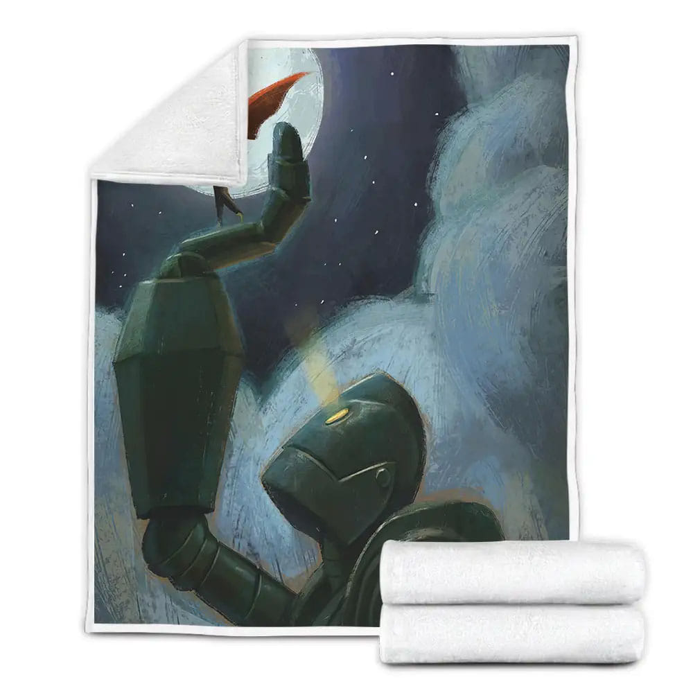 The Iron Giant 1999 Be Stronger Movie Poster Fleece Blanket Gift For Christmas Thanksgiving Halloween
