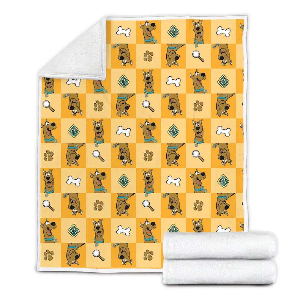 Scooby Doo Movies Bones And Magnifying Fleece Blanket Gift For Birthday Halloween Christmas Thanksgiving