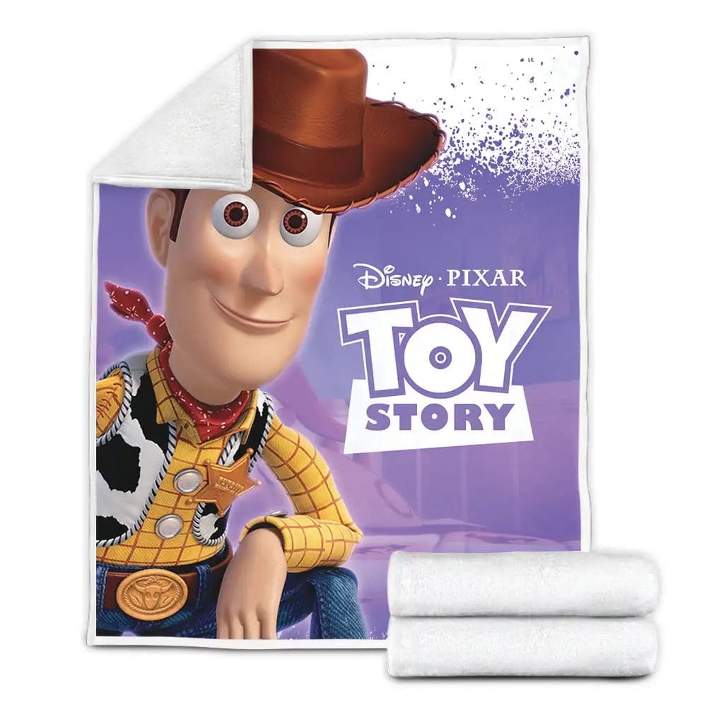 Toy Story Sheriff Woody On Disney Pixar Poster Fleece Blanket Gift For Christmas Thanksgiving Halloween