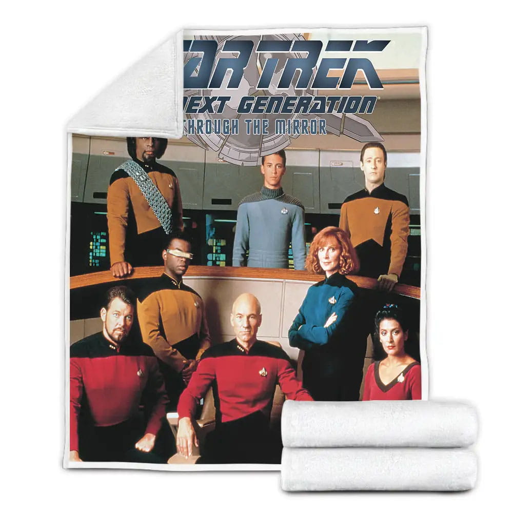 Star Trek The Next Generation Movie Through The Mirror Poster Fleece Blanket Gift For Wife Husband Besties