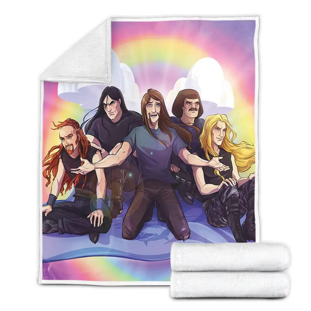 Metalocalypse Dethklok On Flying Carpet Fleece Blanket Gift For Birthday Halloween Christmas Thanksgiving