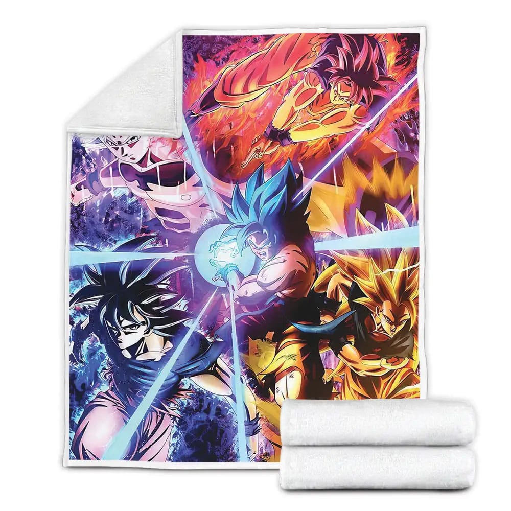 Dragon Ball Goku Legendary Super Saiyan Fleece Blanket Gift For Birthday Halloween Christmas Thanksgiving