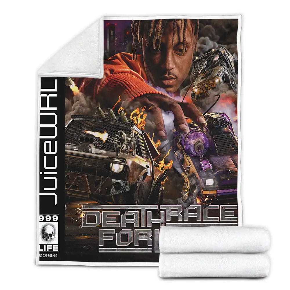 Juice Wrld Death Race For Love Album Art Cover Fleece Blanket Gift For Christmas Thanksgiving Halloween