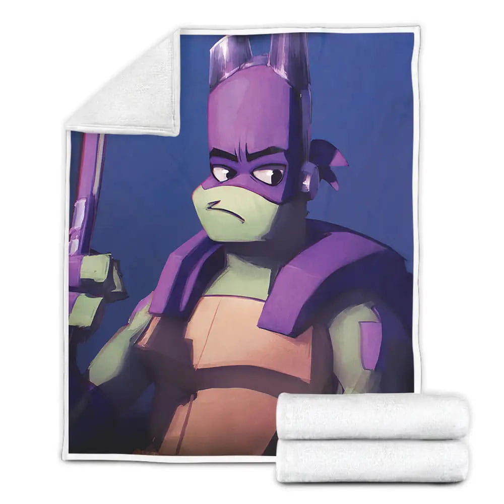Rise Of The Teenage Mutant Ninja Turtles Donatello Solo Poster Fleece Blanket Gift For Wife Husband Besties