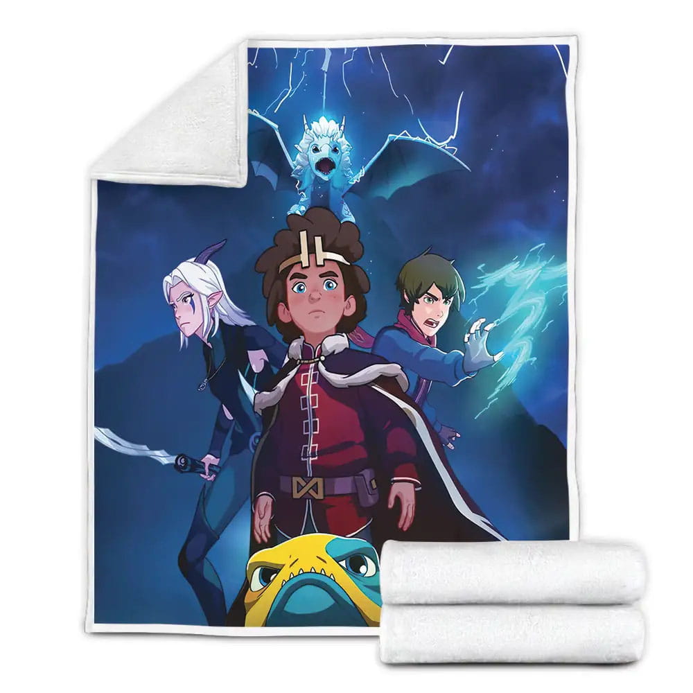 The Dragon Prince Preparing To The Fight Fleece Blanket Gift For Birthday Halloween Christmas Thanksgiving