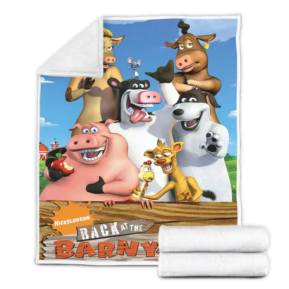 Cartoon Movies Back At The Barnyard D 3D Fleece Blanket Gift For Birthday Halloween Christmas Thanksgiving