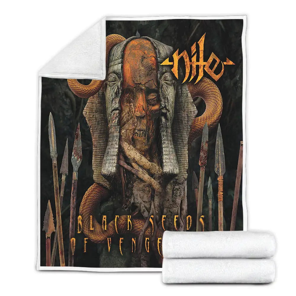 Nile Album Cover Black Seed Of Vengeance Fleece Blanket Gift For Birthday Halloween Christmas Thanksgiving