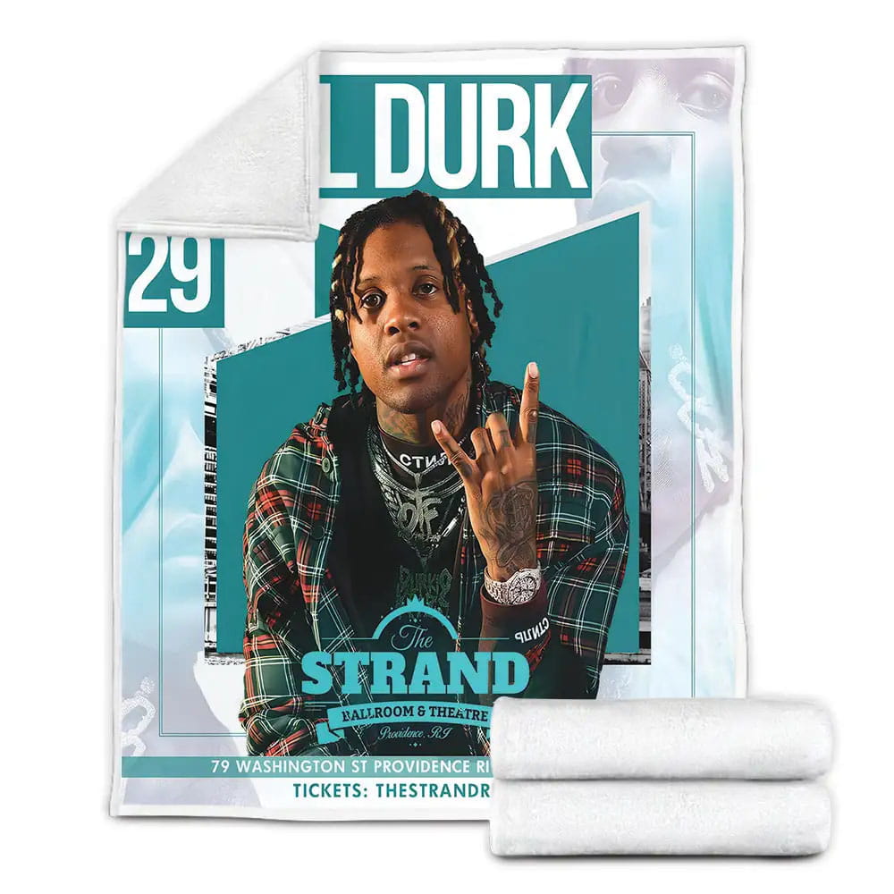 Lil Durk The Strand Ballroom And Theatre Fleece Blanket Gift For Birthday Halloween Christmas Thanksgiving