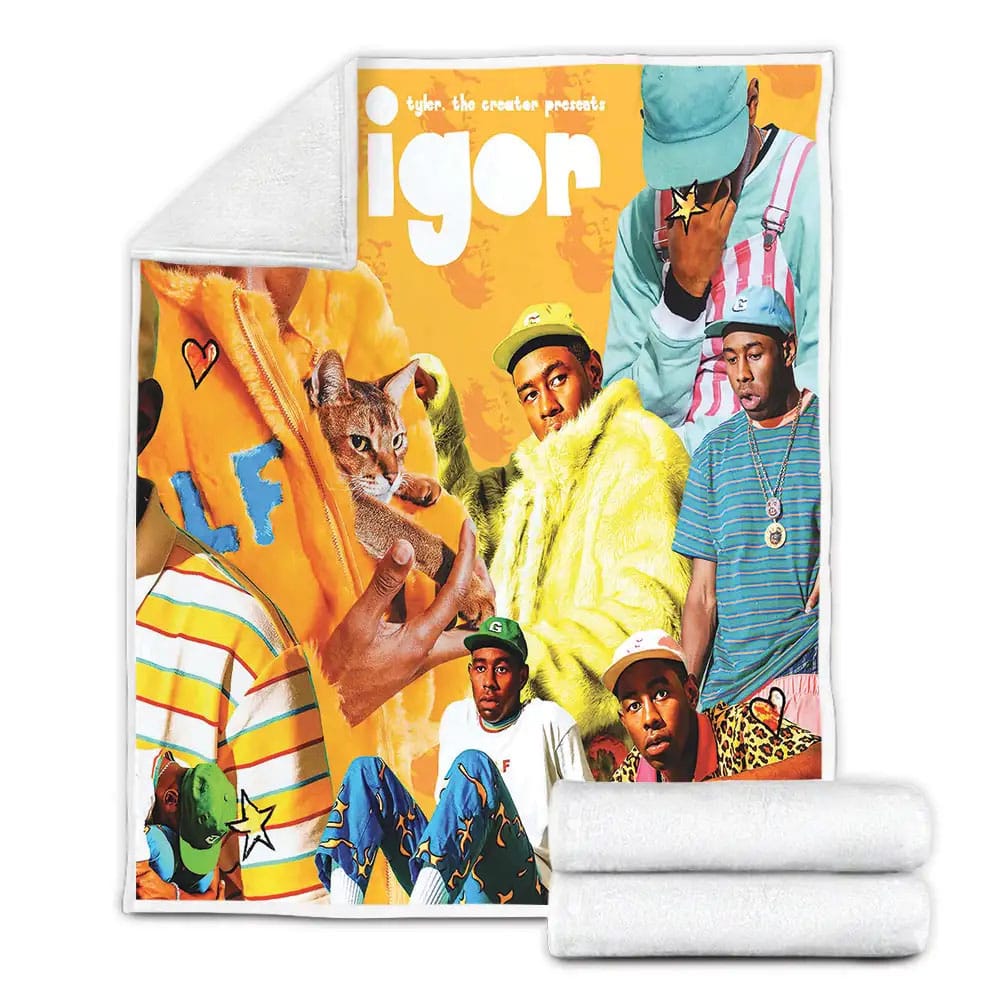 Tyler The Creator Different Poses In Igor Album Fleece Blanket Gift For Christmas Thanksgiving Halloween