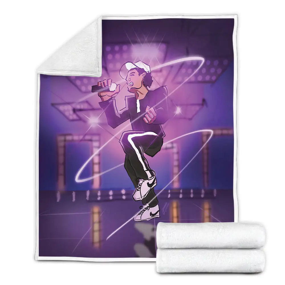 Bruno Mars Cartoon Character Illustration Fleece Blanket Gift For Birthday Halloween Christmas Thanksgiving