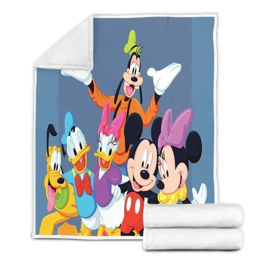Disney Mickey Mouse And Friends Animation Fleece Blanket Gift For Birthday Halloween Christmas Thanksgiving
