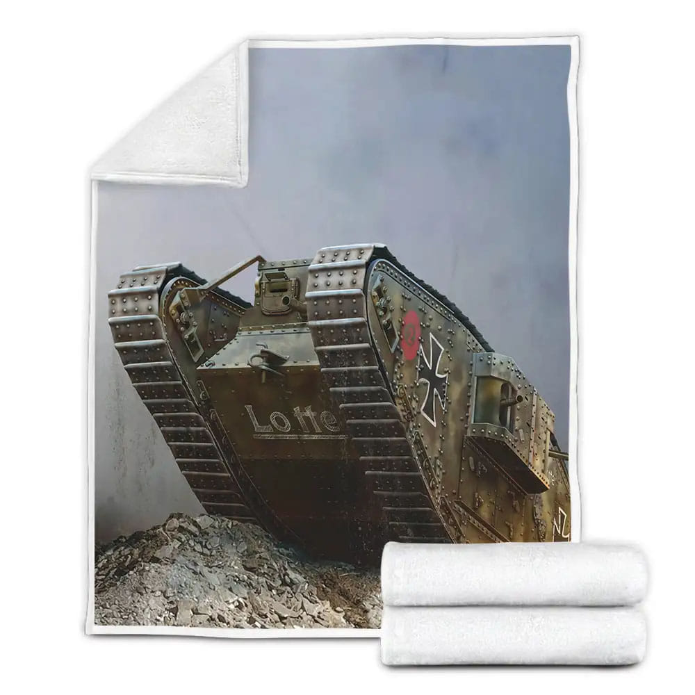 Military Weapon In Ww1 German Empire Tank Fleece Blanket Gift For Birthday Halloween Christmas Thanksgiving