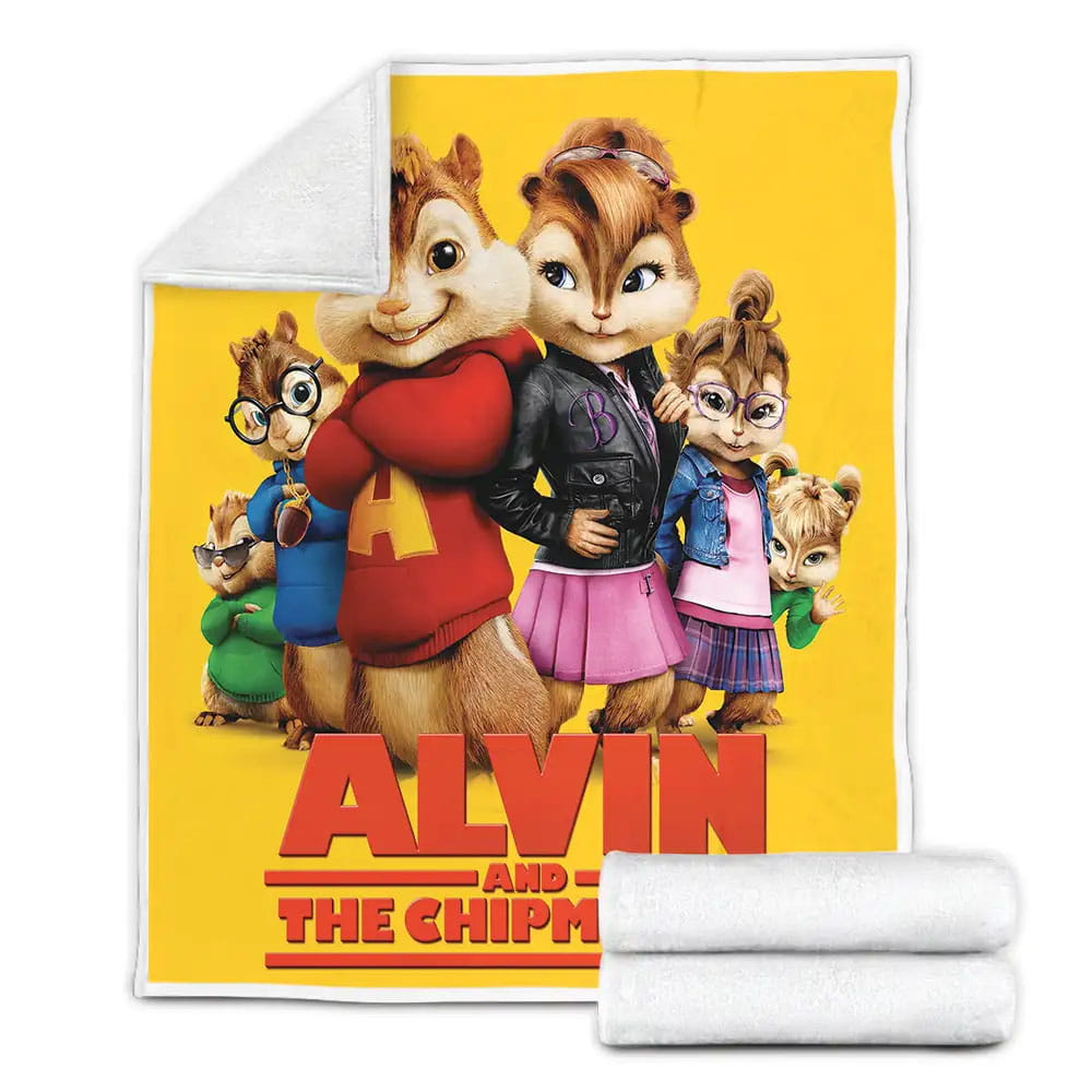 Alvin And The Chipmunks All The Chipmunks Fleece Blanket Gift For Birthday Halloween Christmas Thanksgiving