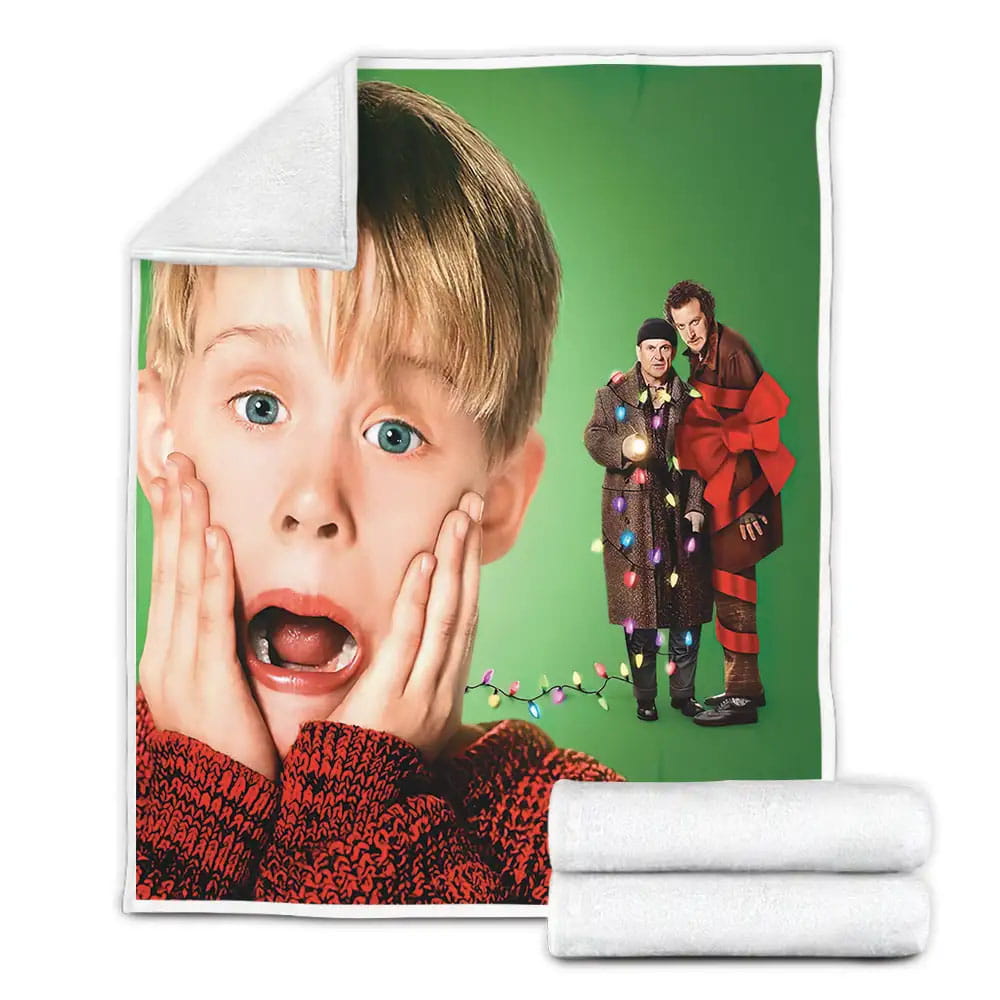 Home Alone 30th Anniversary Movie Posters Fleece Blanket Gift For Birthday Halloween Christmas Thanksgiving