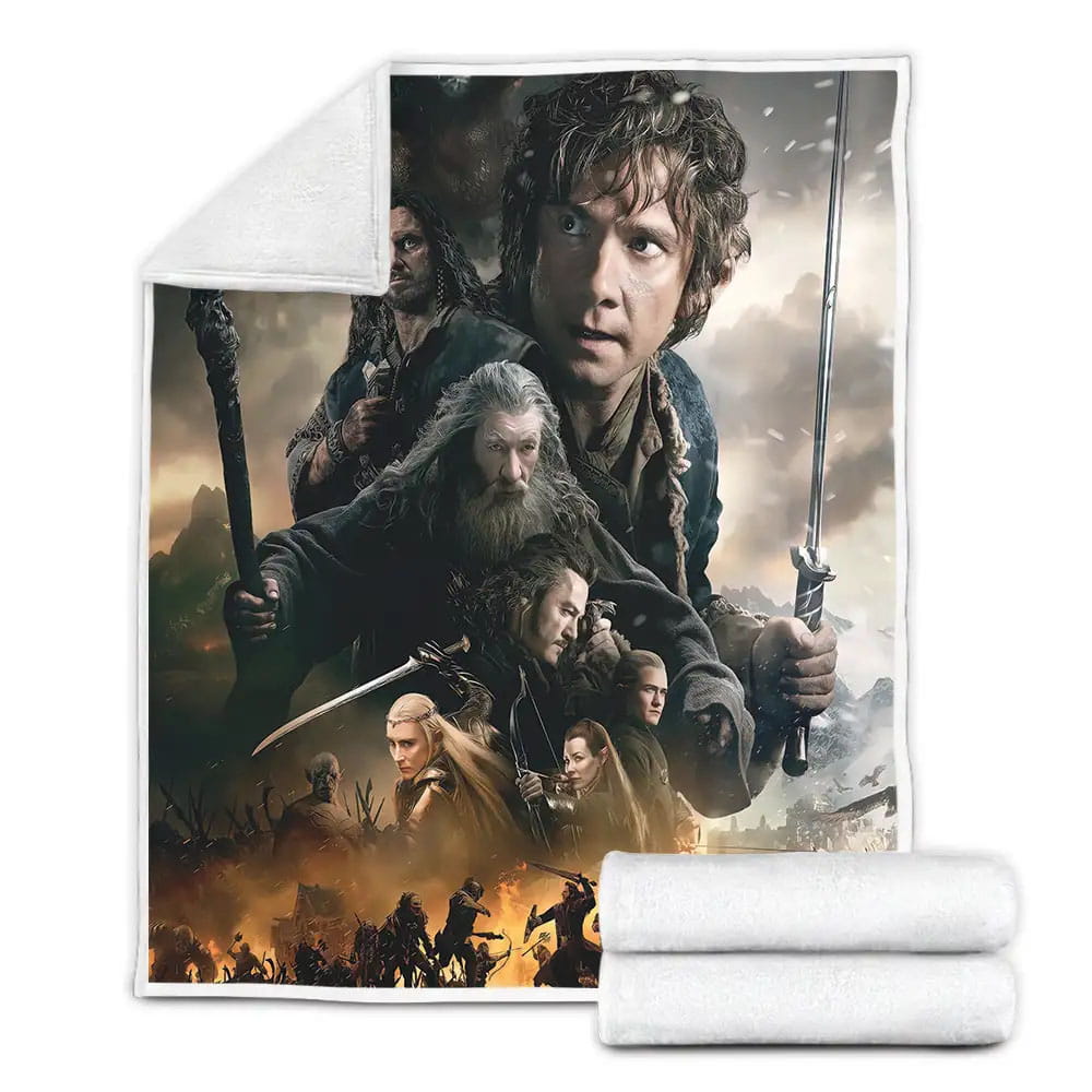 The Lord Of The Ring Fighting Versus Azog Fleece Blanket Gift For Birthday Halloween Christmas Thanksgiving