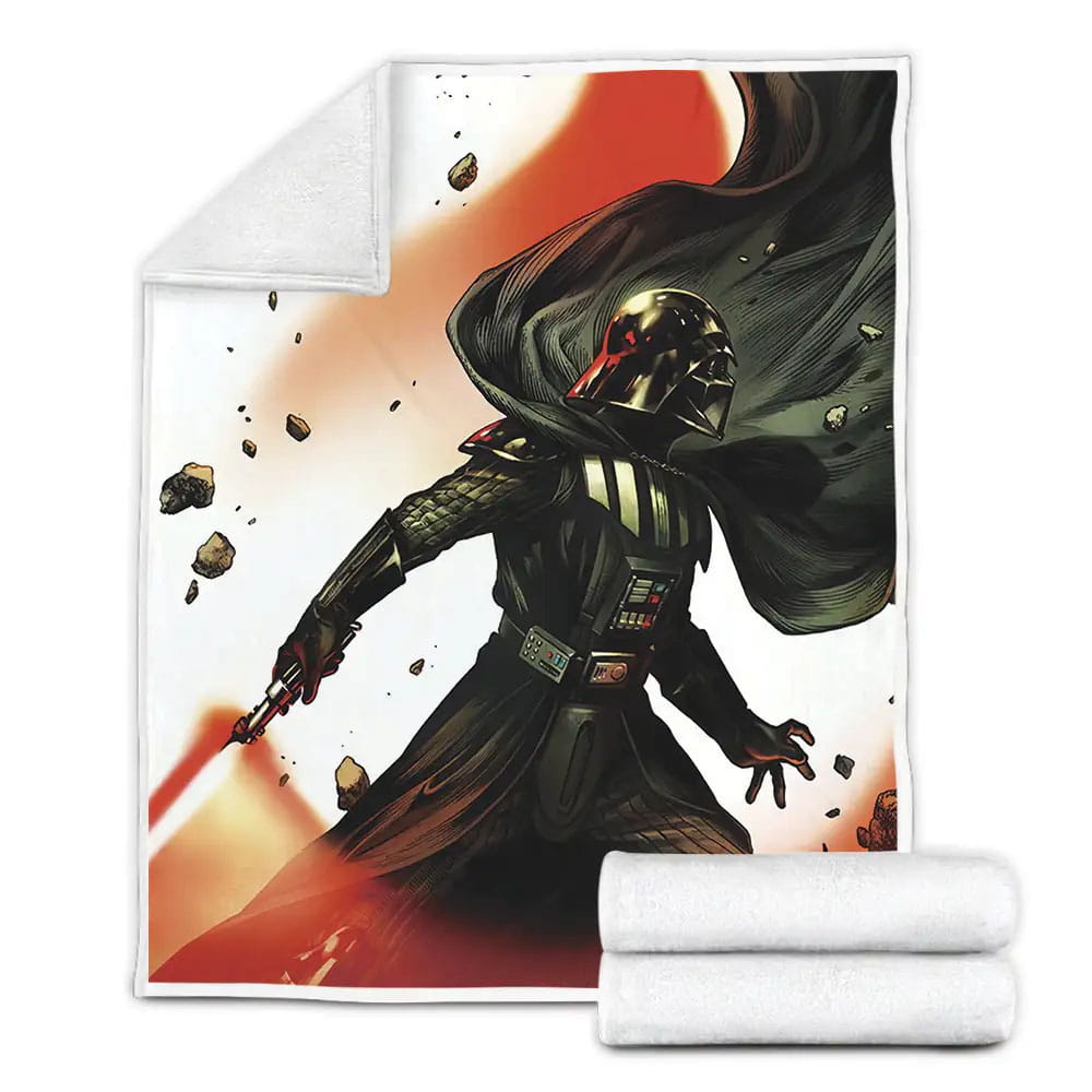 Star Wars Darth Vader In Lightsaber Fight Artwork Fleece Blanket Gift For Christmas Thanksgiving Halloween