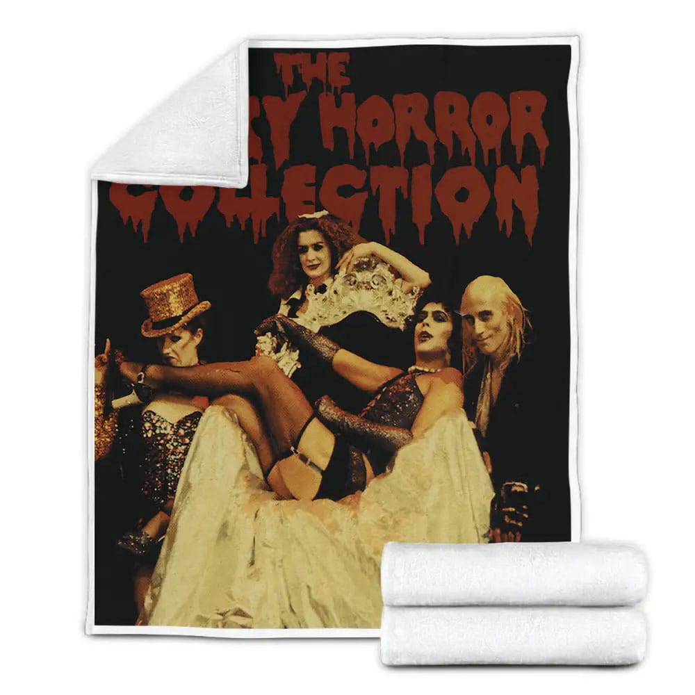 The Rocky Horror Picture Show 1975 The Collection Movie Poster Fleece Blanket Gift For Wife Husband Besties