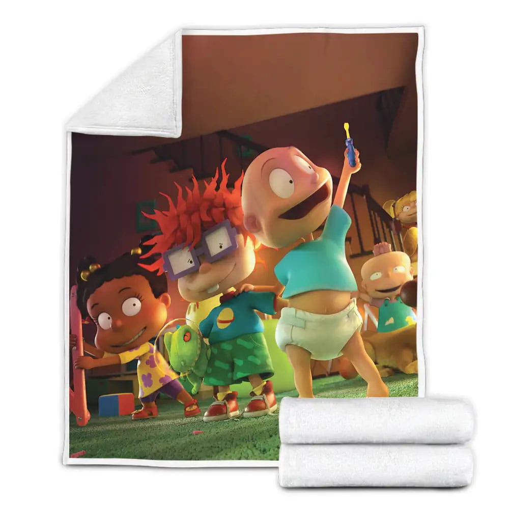 Rugrats Characters 3D Digital Illustration Fleece Blanket Gift For Birthday Halloween Christmas Thanksgiving