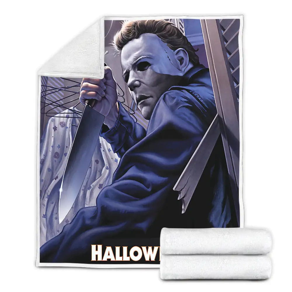 Michael Myers In Halloween Series Painting Fleece Blanket Gift For Birthday Halloween Christmas Thanksgiving