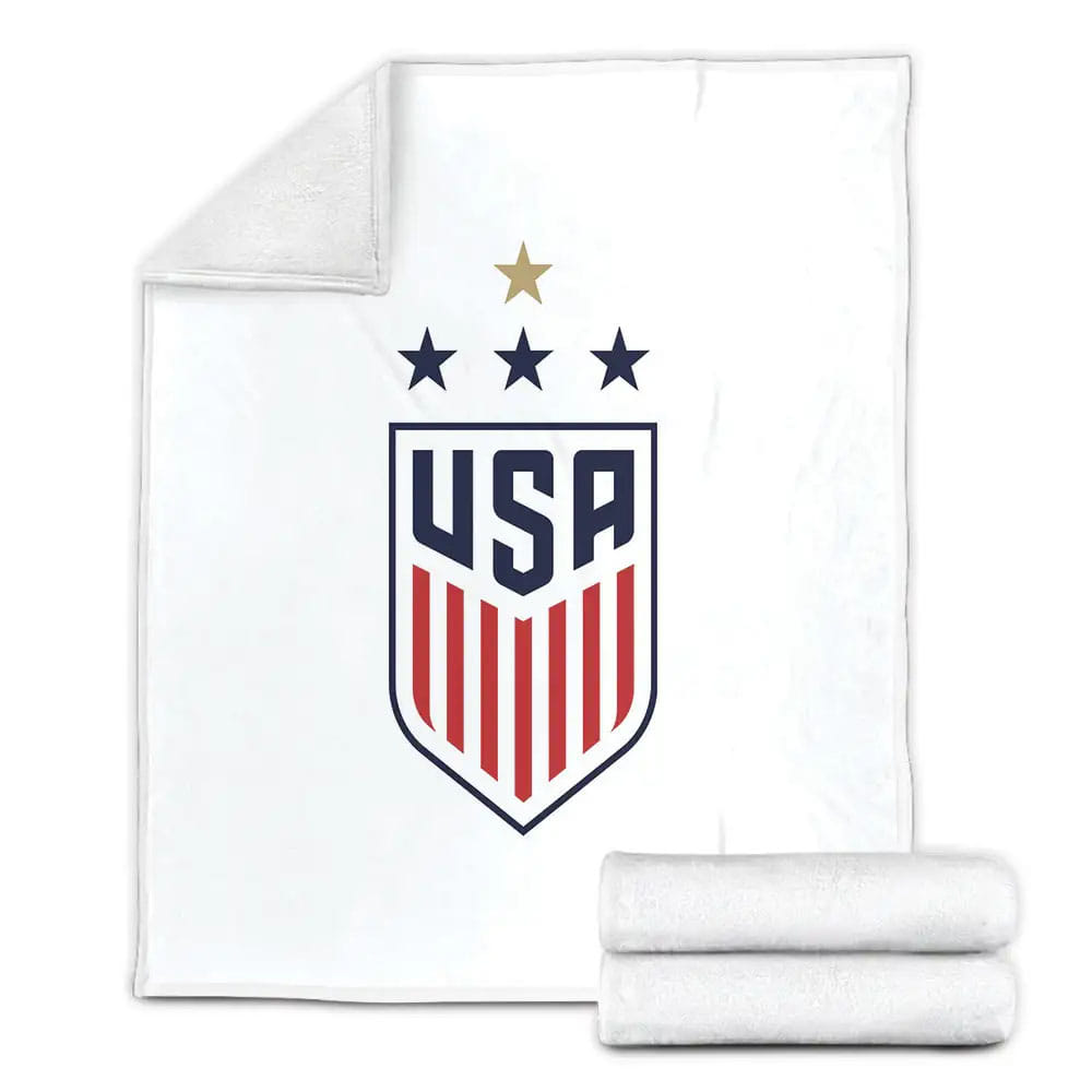 The United State Womens National Soccer Team Logo Fleece Blanket Gift For Christmas Thanksgiving Halloween