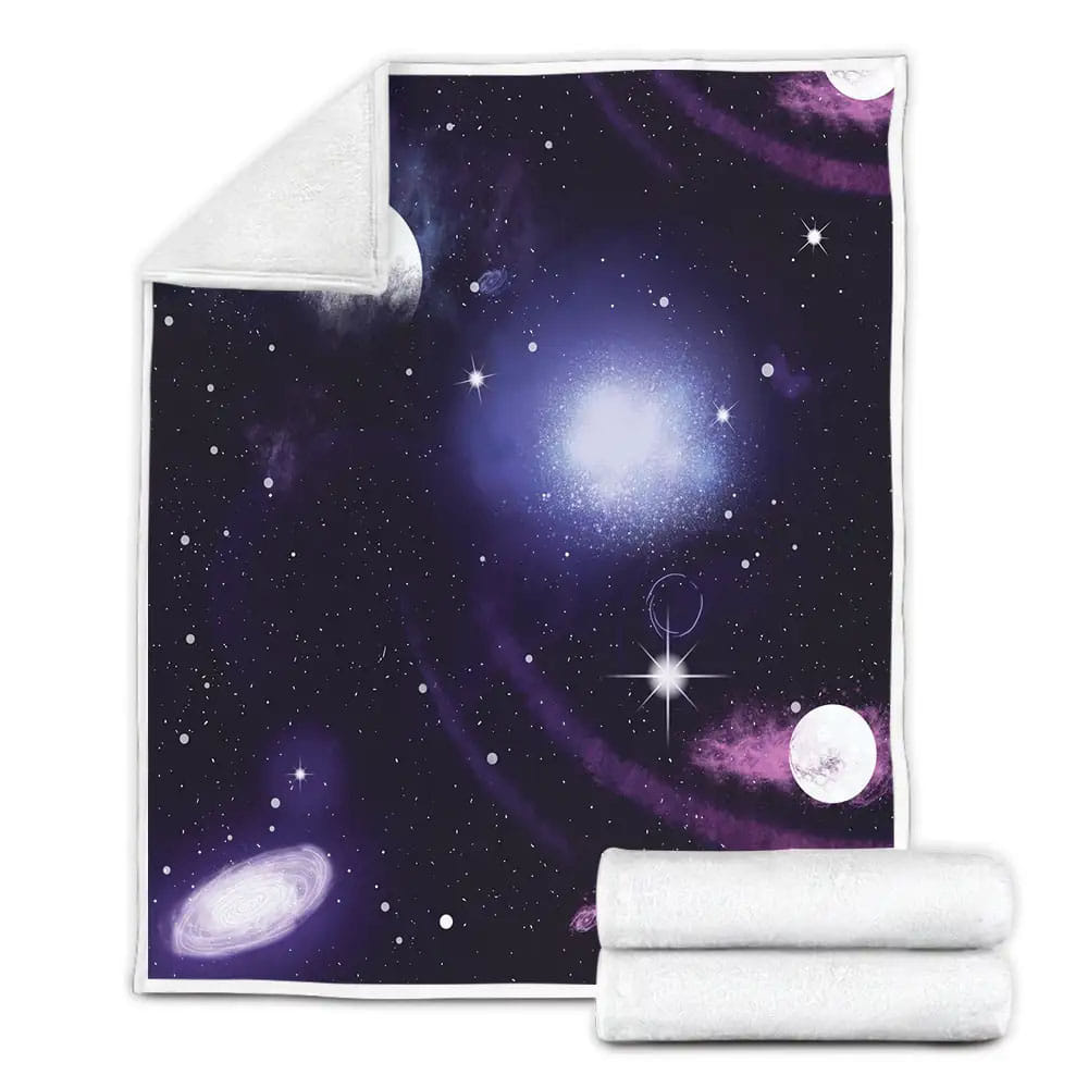 Space Universe Galaxy Dark Perfect Gifts For Universe Lover Gifts Fleece Blanket Gift For Wife Husband Besties