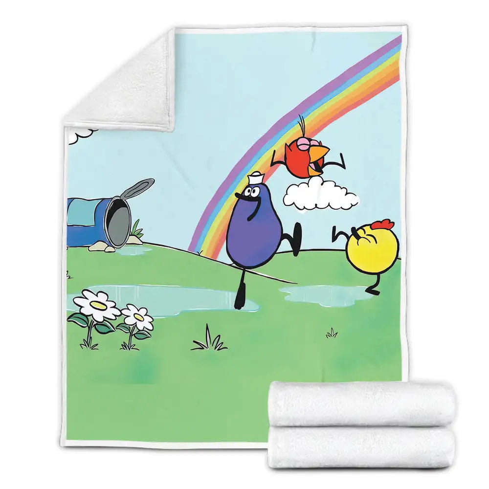 Peep And The Big Wide World Episode Chirp Shapes Up Fleece Blanket Gift For Christmas Thanksgiving Halloween