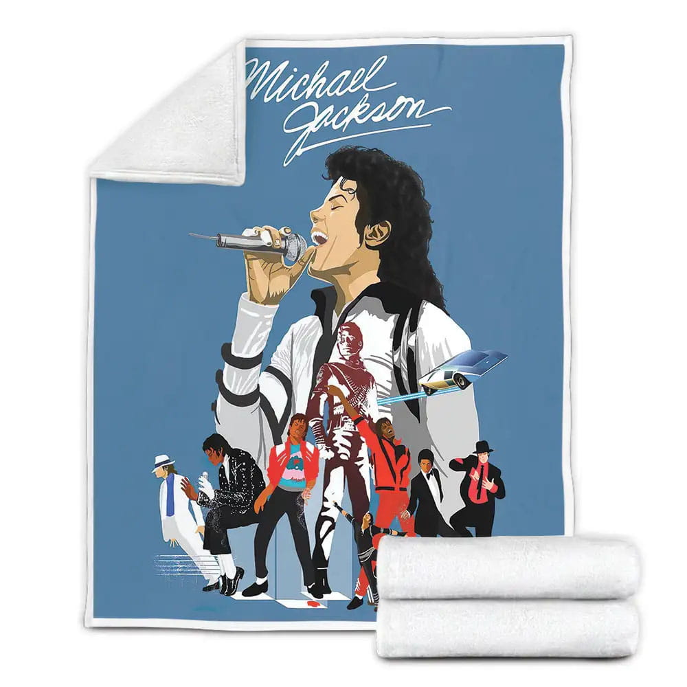 Michael Jackson The King Of Pop Forever Minimal Art Fleece Blanket Gift For Christmas Thanksgiving Halloween