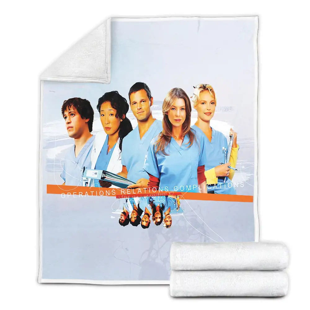 Greys Anatomy Operations Relations Complications Fleece Blanket Gift For Christmas Thanksgiving Halloween