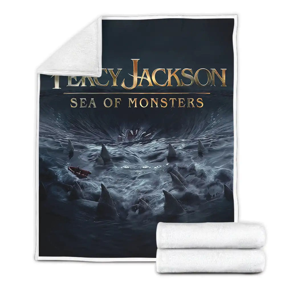 Percy Jackson Sea Of Monsters Movie Poster Fleece Blanket Gift For Birthday Halloween Christmas Thanksgiving
