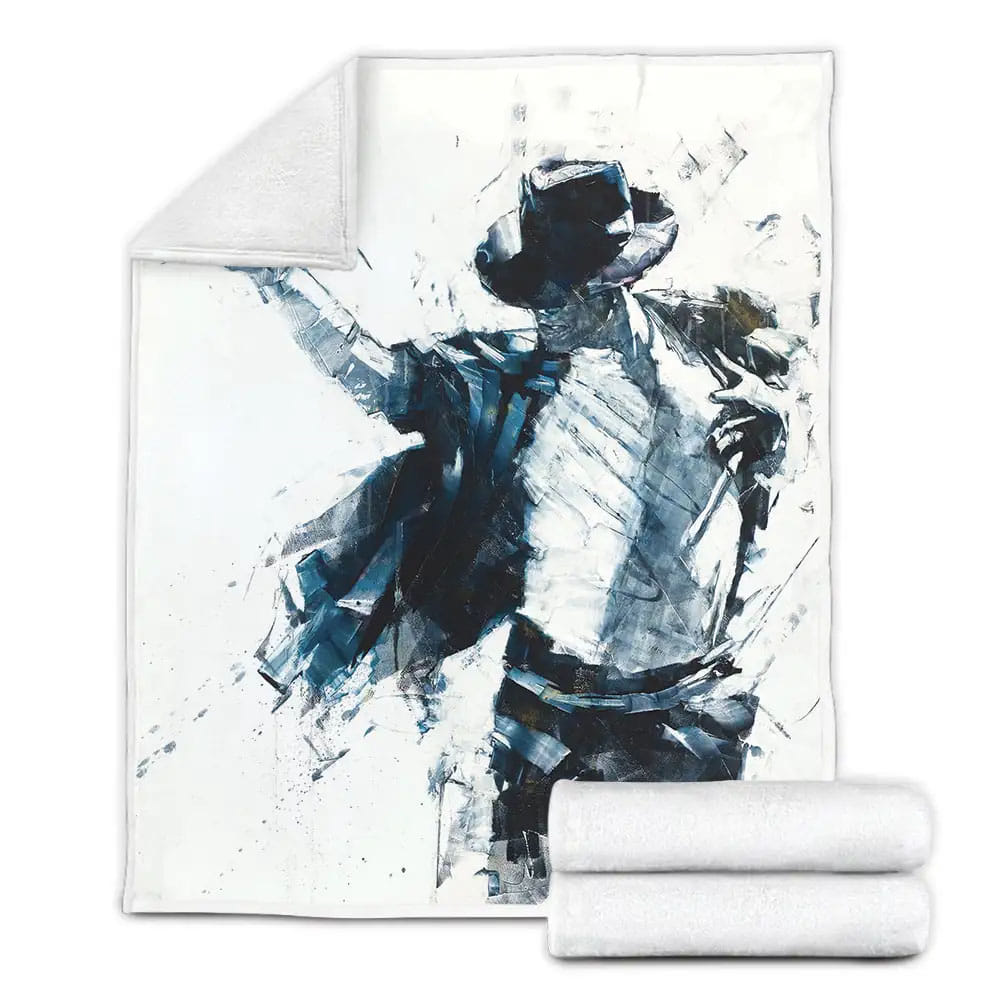 Michael Jackson In Billie Jean Art Painting Fleece Blanket Gift For Birthday Halloween Christmas Thanksgiving