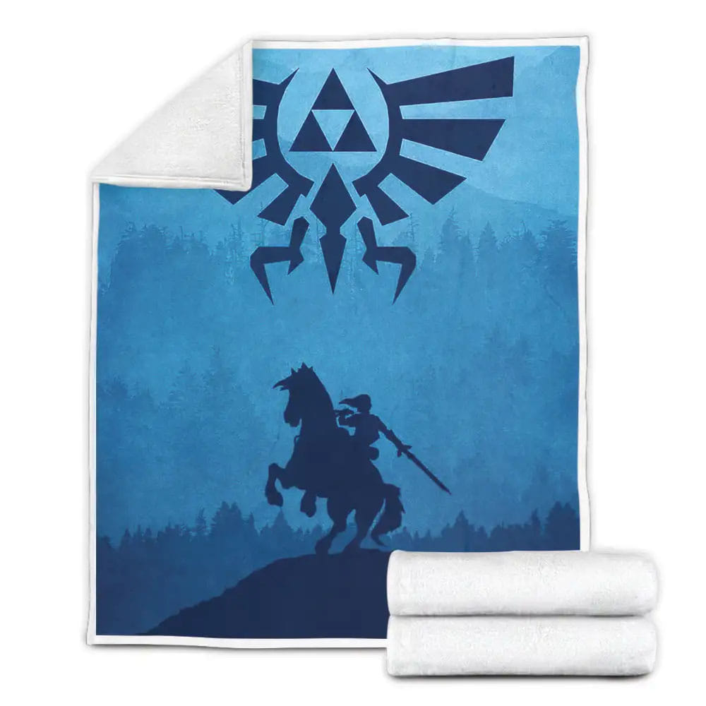 The Legend Of Zelda Link And The Royal Crest Fleece Blanket Gift For Birthday Halloween Christmas Thanksgiving