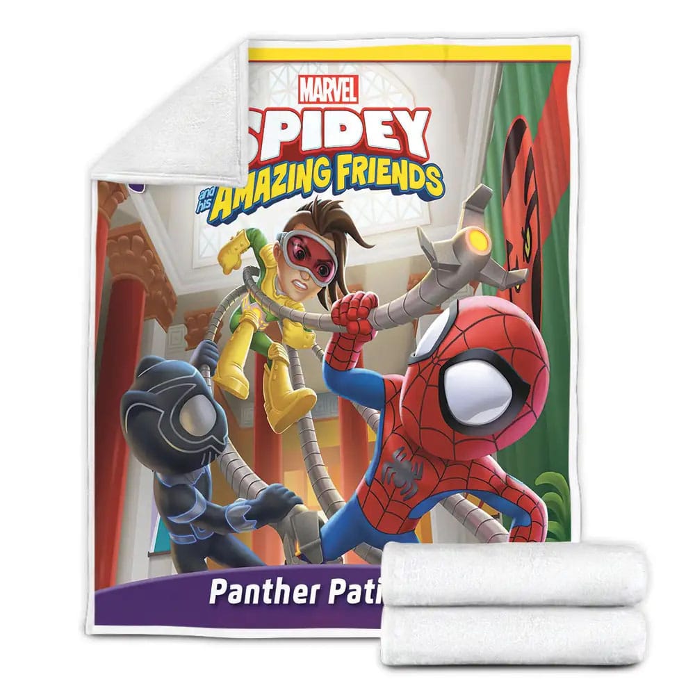 Spidey And His Amazing Friends The Panther Patience Fleece Blanket Gift For Christmas Thanksgiving Halloween