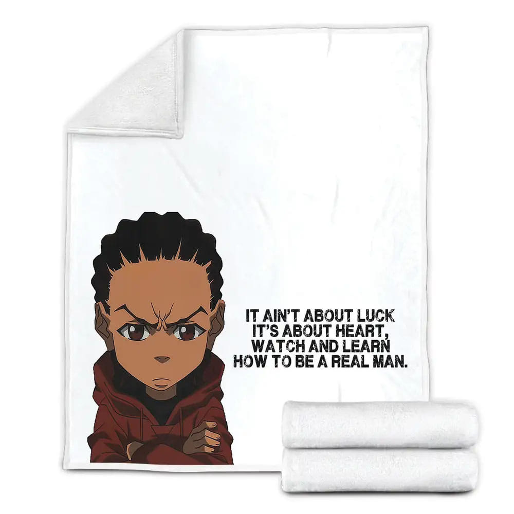The Boondocks 2005-2014 Movie How To Be A Real Man Fleece Blanket Gift For Christmas Thanksgiving Halloween