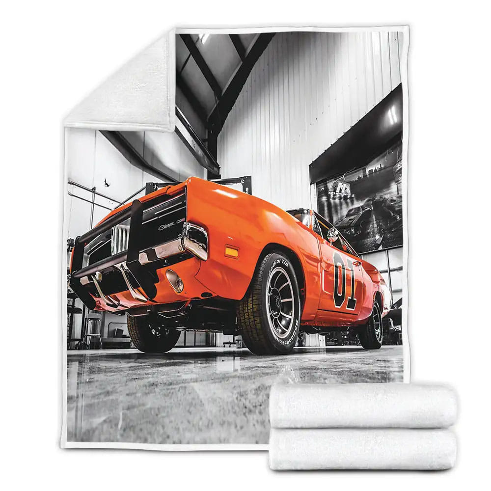 The Dukes Of Hazzard General Lee Dodge Charge Fleece Blanket Gift For Birthday Halloween Christmas Thanksgiving