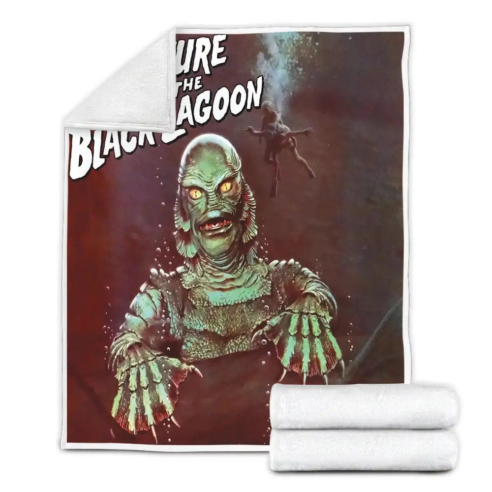 Creature From The Black Lagoon Monster Emerge Fleece Blanket Gift For Birthday Halloween Christmas Thanksgiving