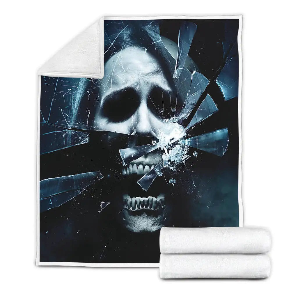 Final Destination Series Skull Movie Poster Fleece Blanket Gift For Birthday Halloween Christmas Thanksgiving