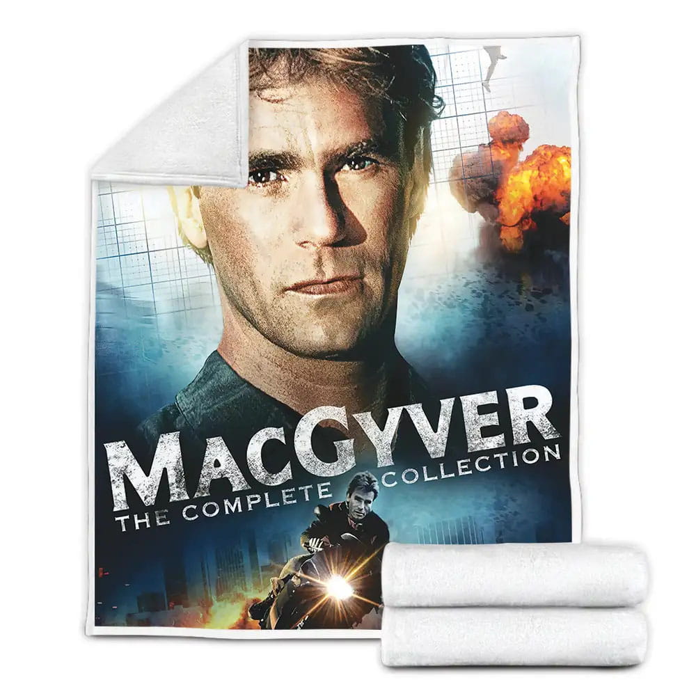 Macgyver The Complete Collection Movie Poster Fleece Blanket Gift For Birthday Halloween Christmas Thanksgiving