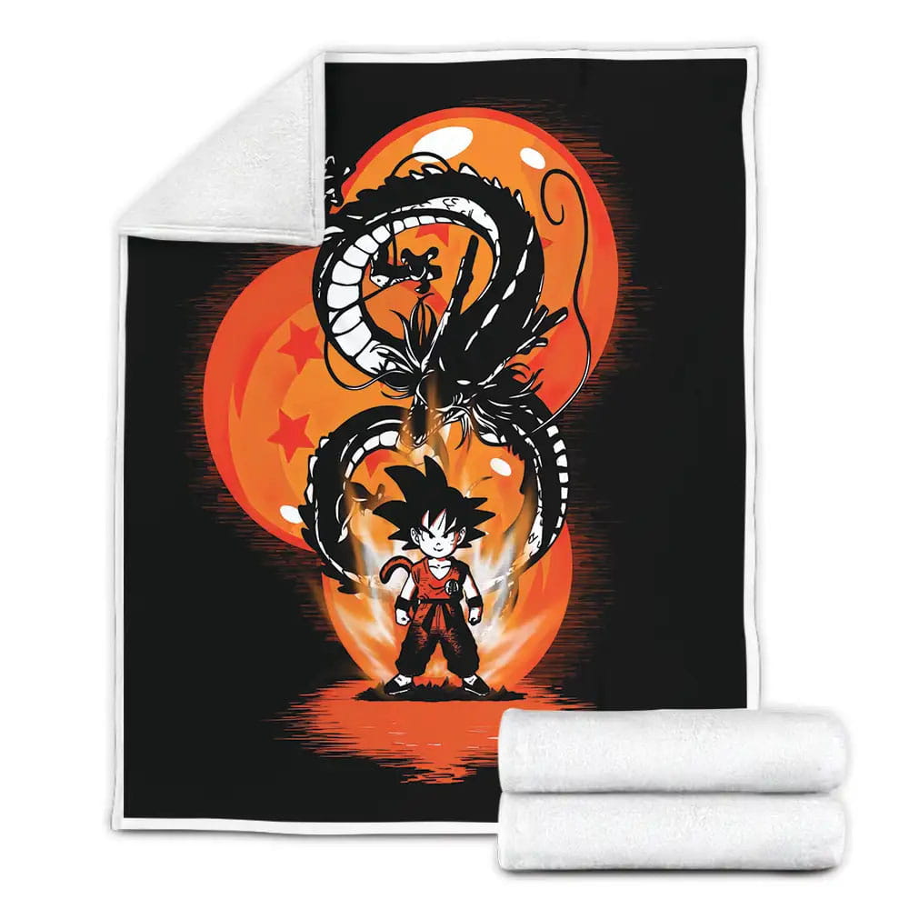 Dragon Ball Kid Goku And The Divine Dragon Arts Fleece Blanket Gift For Birthday Halloween Christmas Thanksgiving