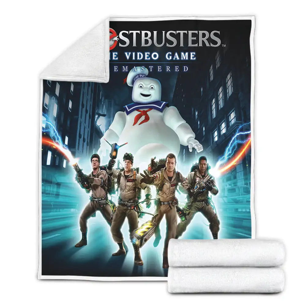 Ghostbusters The Video Game Remastered Poster Fleece Blanket Gift For Birthday Halloween Christmas Thanksgiving
