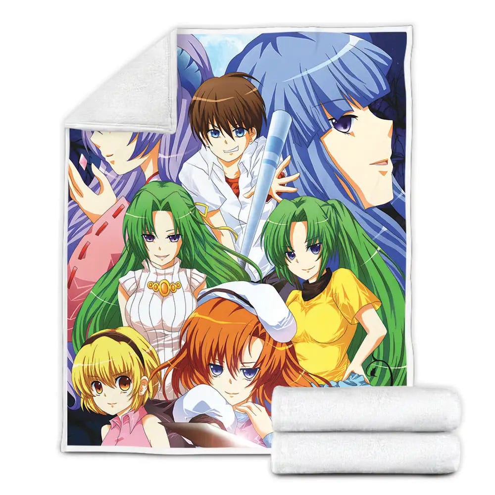 Higurashi When They Cry All Characters In One Fleece Blanket Gift For Birthday Halloween Christmas Thanksgiving