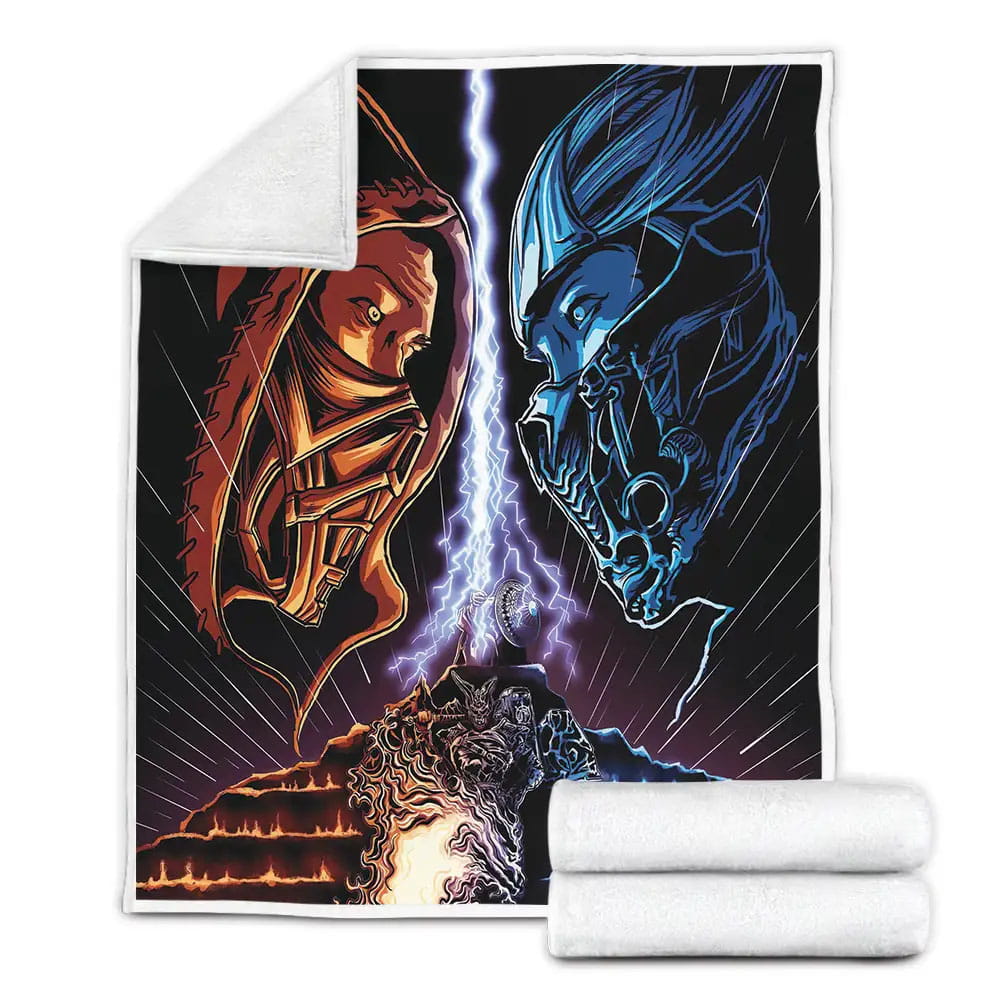 Mortal Kombat 2021 Movie Main Characters Art Fleece Blanket Gift For Birthday Halloween Christmas Thanksgiving