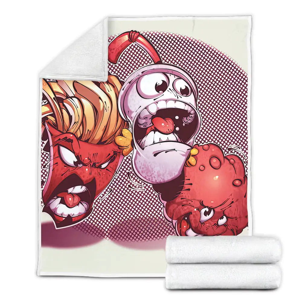 Aqua Teen Hunger Force The Poster Meatwad Frylock And Master Shake Fleece Blanket Gift For Wife Husband Besties