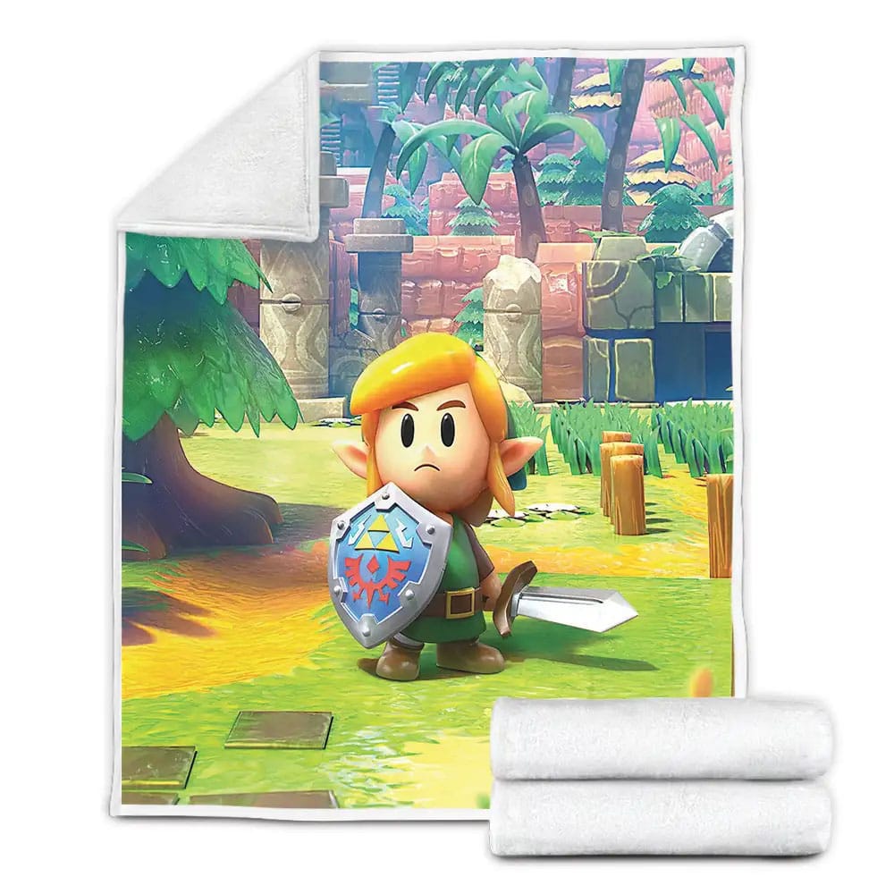 The Legend Of Zelda Links Awakening 3D Artwork Fleece Blanket Gift For Birthday Halloween Christmas Thanksgiving