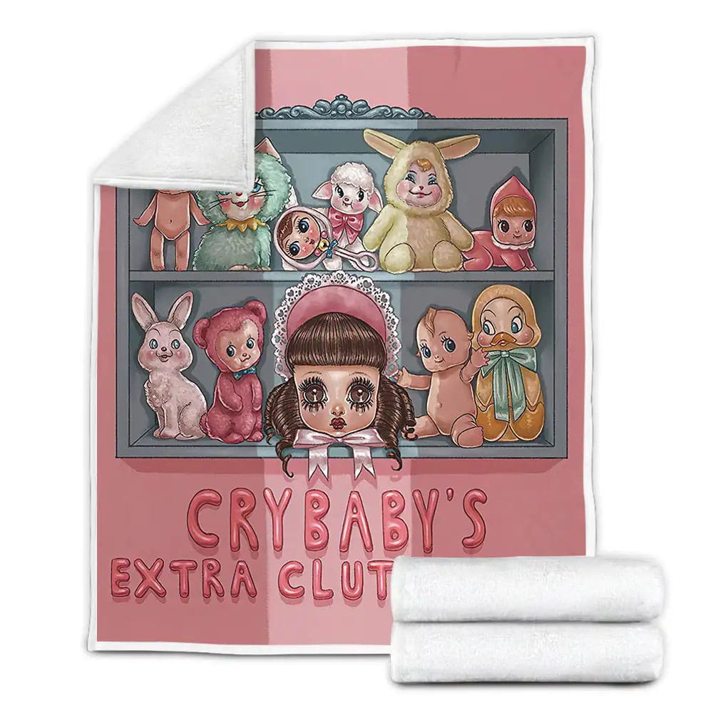 Melanie Martinez Cry Baby Extra Clutter Ep Album Cover Fleece Blanket Gift For Christmas Thanksgiving Halloween