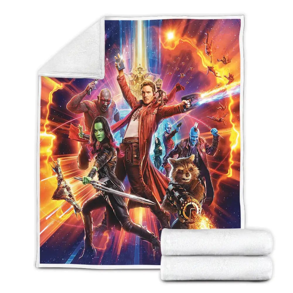 Marvel Guardians Of The Galaxy Movie Poster Art Fleece Blanket Gift For Birthday Halloween Christmas Thanksgiving
