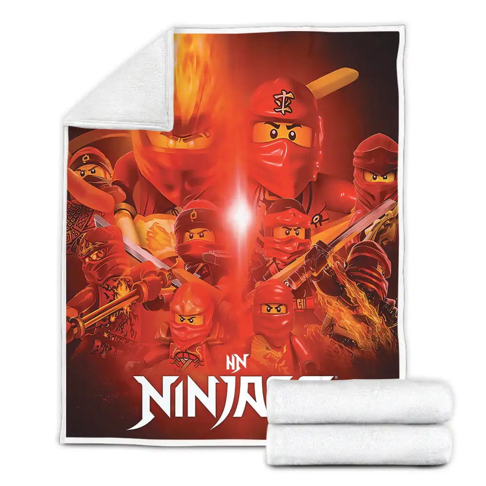 Ninjago Kai Ninja Of Fire Elemental Master Digital Art Fleece Blanket Gift For Christmas Thanksgiving Halloween
