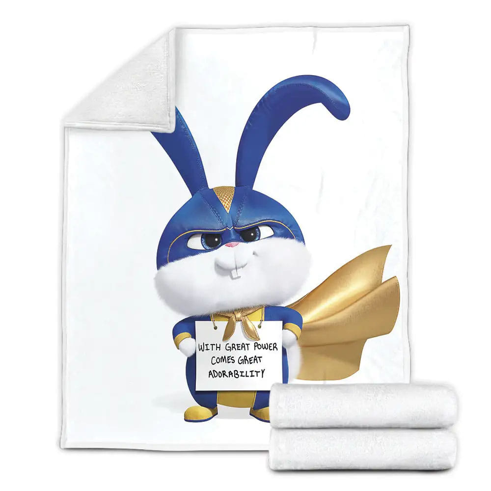 The Secret Life Of Pets 2 2019 Snowball Poster Fleece Blanket Gift For Birthday Halloween Christmas Thanksgiving